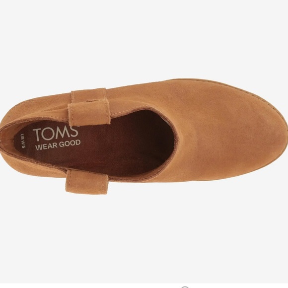 NWT TOMS CONSTANCE Heeled Boots 9.5 Tan Suede NEW NWOB no box Booties - Picture 6 of 7